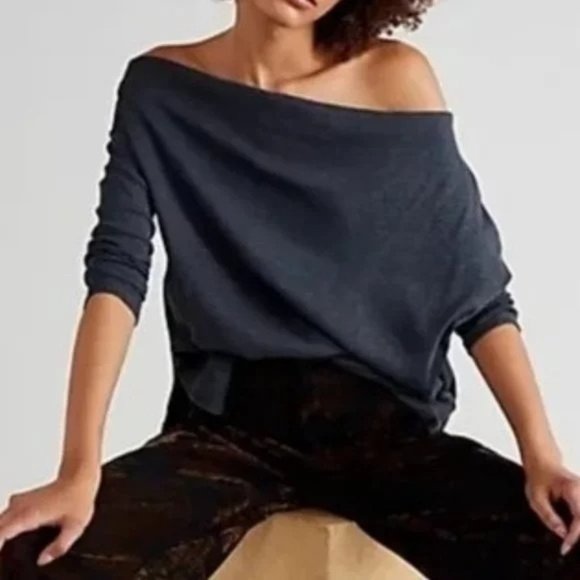 Free People Sweaters - Free People Get Together Long Sleeve Shirt | Black | Size: XL